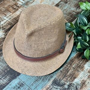 🆕 Men’s Stylish “RUGGINE” Fedora with Brown Band | #S11